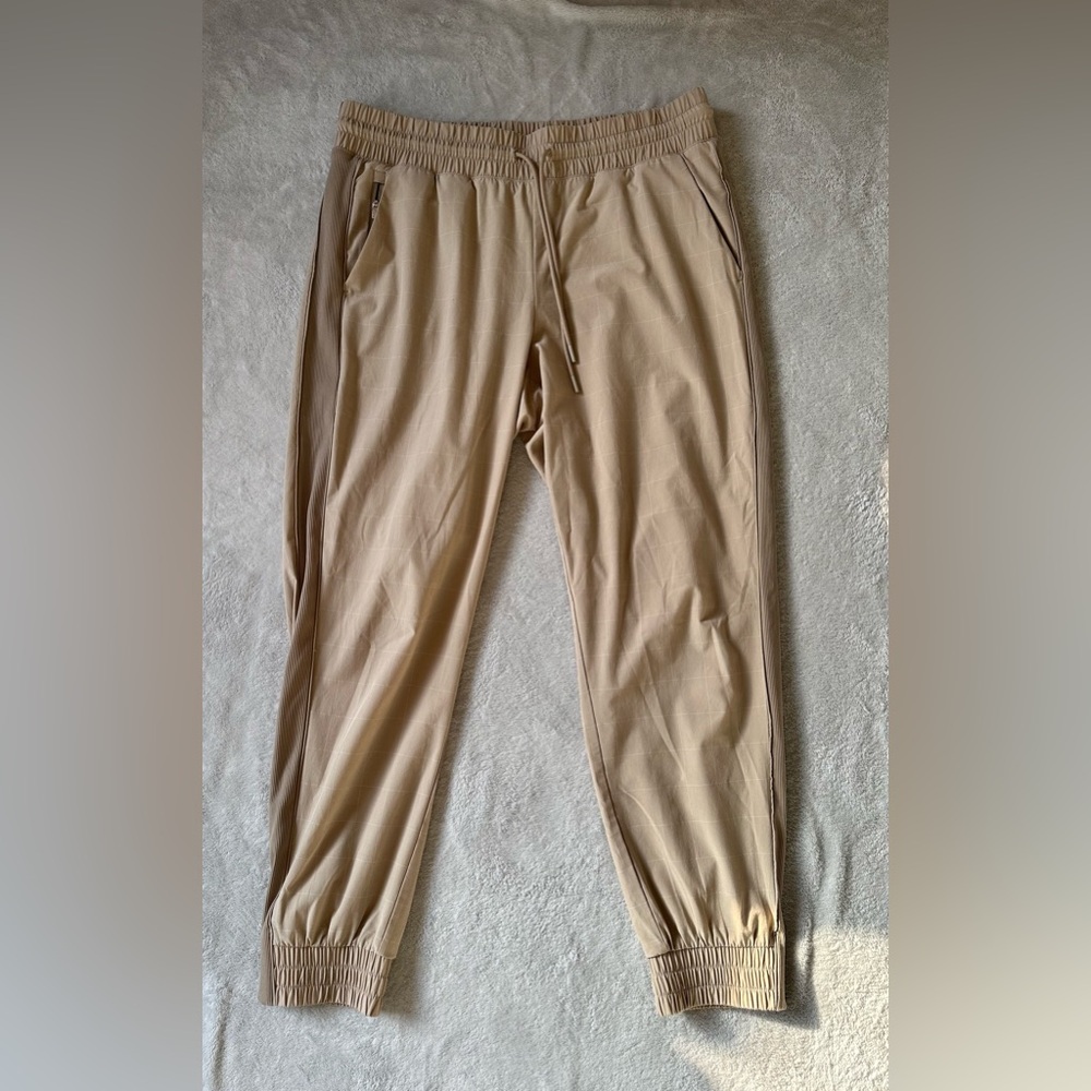 Athleta Brooklyn Jogger- Beige windowpane